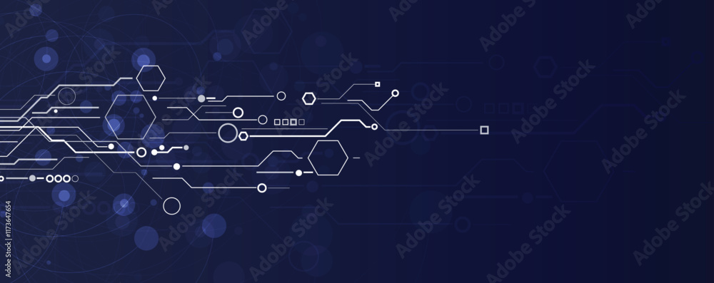 Poster Abstract technology and science circuit background