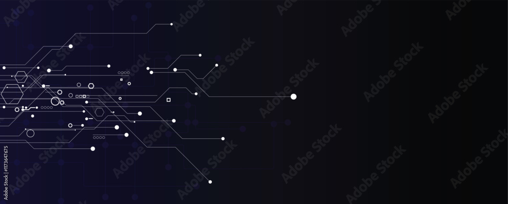 Poster Abstract technology and science circuit background
