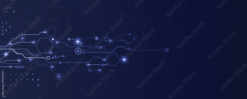 Poster Abstract technology and science circuit background