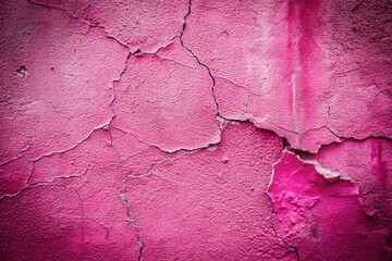 Vintage Pink Concrete Crack Texture Background - Grunge Wall  Stock Photo