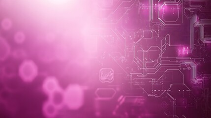 Obraz premium Abstract Pink Technology Circuit Board Design