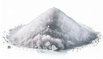 heap of salt isolated on white history