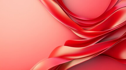Abstract Red Swirls: A Dynamic 3D Composition