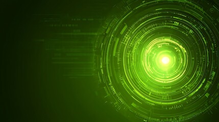 Fototapeta premium Abstract Green Technology Circular Design
