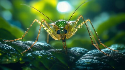 Magnificent Green Insect Macro Photography