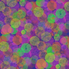 Watercolor multicolored circles. Abstract colorful pattern, blue background. Seamless floral pattern-559.