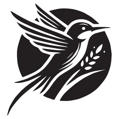 Silhouette of a palm tree on white background	