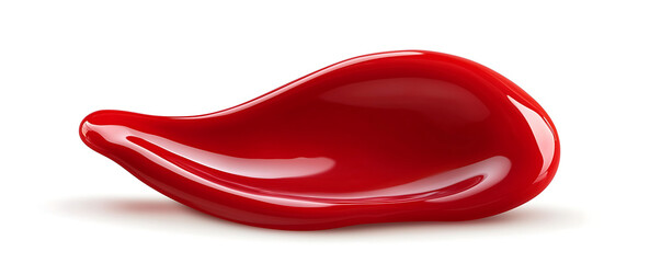 Red Liquid Swirl Abstract Design isolated on white background