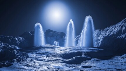 Robotic Probes Investigate Geysers on Icy Moon