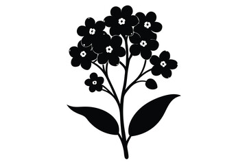 Black and white floral design with a vector illustration of a tree and leaves, showcasing nature, flowers, plants, and branches in a beautiful and organic pattern