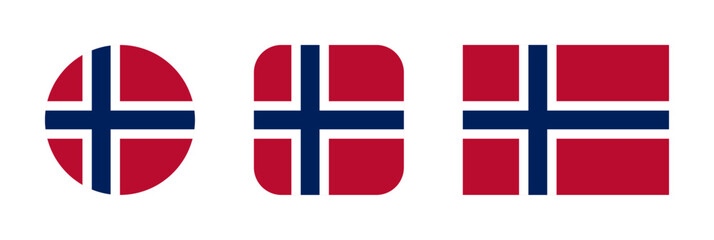 Norway flag icon set
