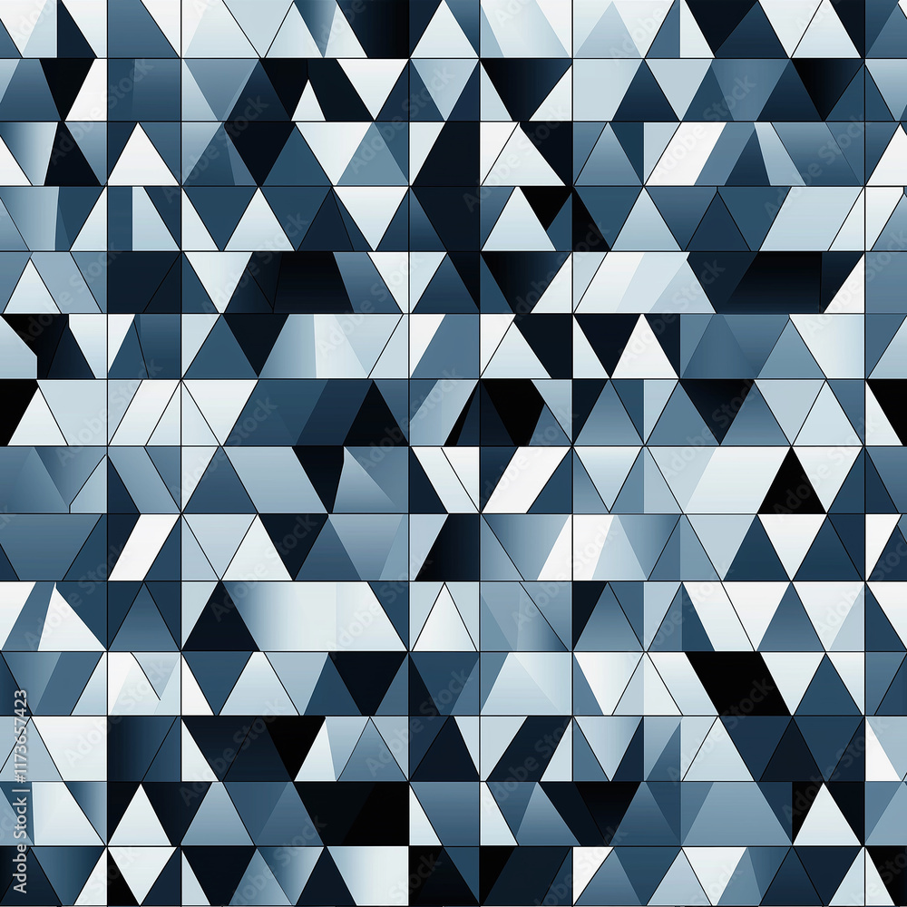 Aufkleber dynamic optical illusion designs seamless pattern of triangles abstract art digital environment top-
