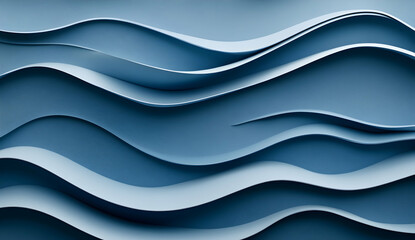 Obraz premium Blue background with smooth waves, a simple and elegant design