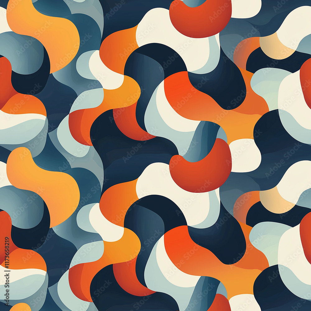 Poster dynamic optical illusion designs in seamless patterns vibrant color palette abstract art for modern 