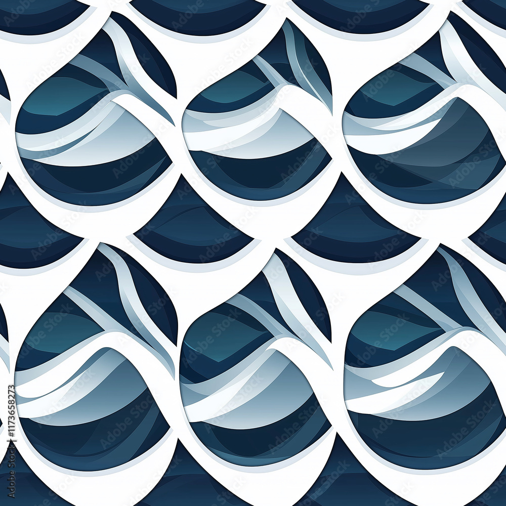 Poster dynamic optical illusion designs seamless pattern showcase in a contemporary setting with artistic f