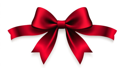 Red ribbon bow 