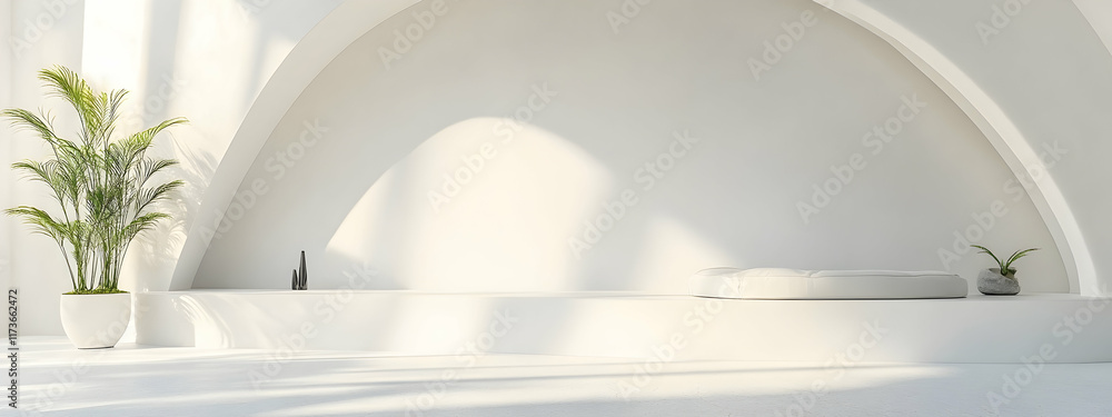 Aufkleber abstract white background with lines in the shape of arches