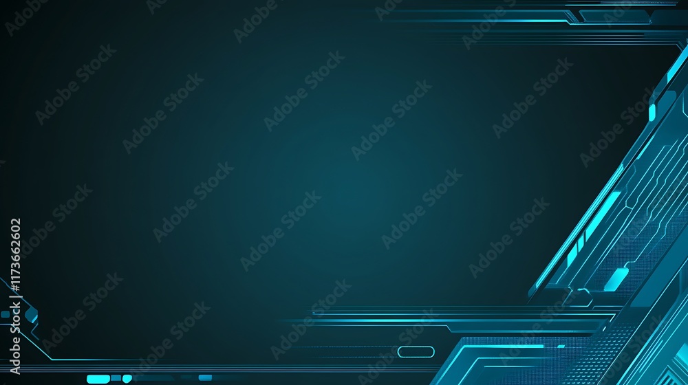 Poster abstract teal tech background design lines