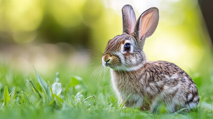 Cute Bunny in the Grass