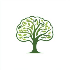 Obraz premium Lush Green Tree with Abundant Leaves Design