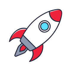 rocket isolated on white