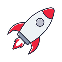 Fototapeta premium rocket isolated on white