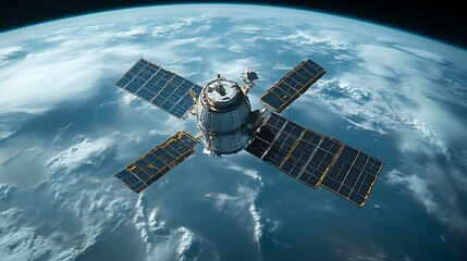 Satellite orbiting Earth. (3)