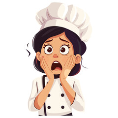 Shocked chef victor illustration