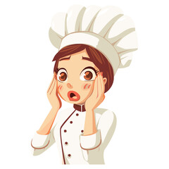 Shocked chef victor illustration