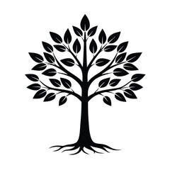 Obraz premium tree silhouette vector