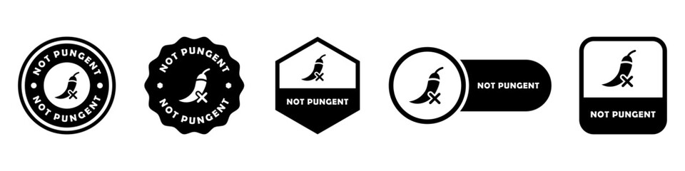 Not Pungent - vector signs for product labeling.