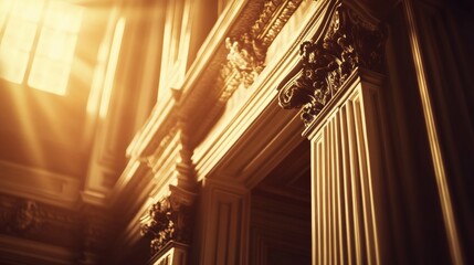 Obraz premium Elegant Architectural Details in Soft Lighting