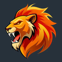 Obraz premium lion, logo, animal, vector, king, symbol, wild, strength, power, pride, mascot, luxury, jungle, crown, face, predator, regal, royal, modern, classic, creative, beast, corporate, business, luxury, bold