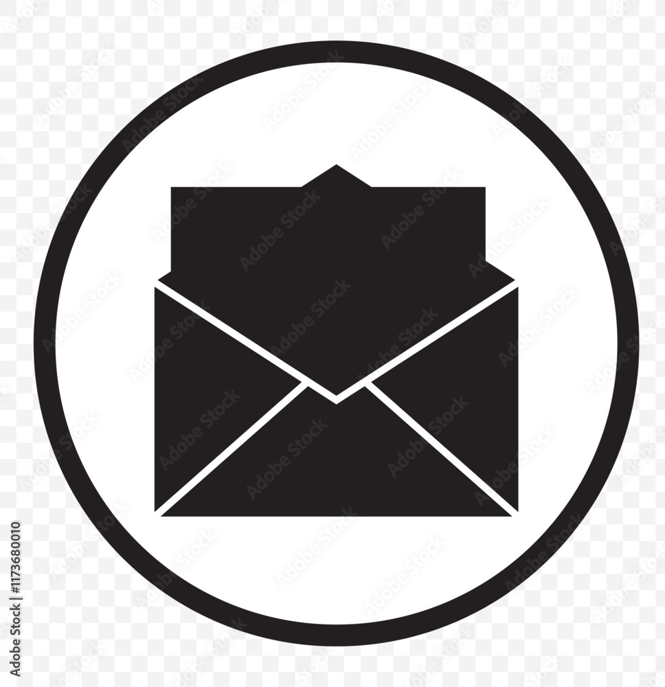 Poster message envelope line art icon for apps and websites. mail icons set. email sign and symbol. e-mail 