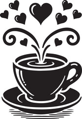 cup of coffee with heart