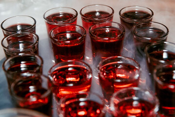 Alcoholic cocktail glass wineglass, colorful delicious drink to celebrate event