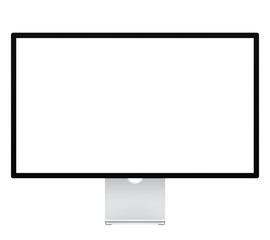 Screen or monitor mockup template. Transparent png. Blank screen. Frame only