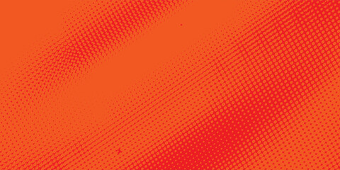 Dots halftone orange color pattern gradient texture with technology digital background. Dots pop art comics with summer background.