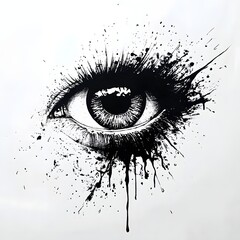 Striking Abstract Eye Optical Illusion Tattoo Design
