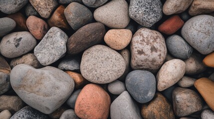 Colorful smooth stones background texture.