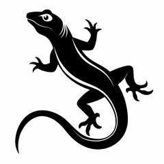 Lizard vector silhouette black design white background