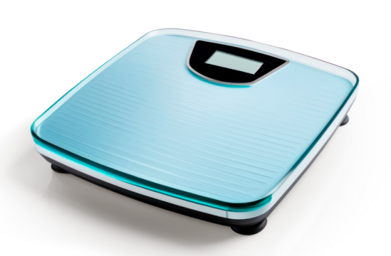 A digital scale on transparent background, png file. 