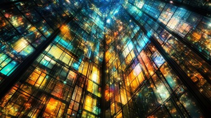 Vibrant Geometric Patterns in Abstract Design