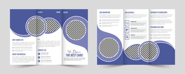 Trifold medical health care brochure, business or company brochure template