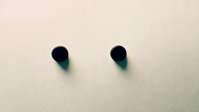 Rounded black hooks mounted on a minimalist wall in a modern interior setting during daylight
