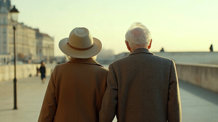 Couple walking hand in hand city street lifestyle photography golden hour romantic concept