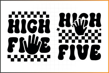 Obraz premium 5th Birthday T-shirt Design Idea With Groovy Style Font and Racing design for print