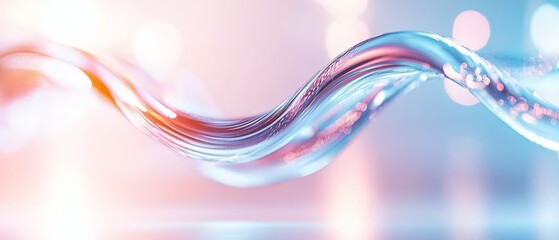 Naklejka premium Abstract Liquid Wave Flowing Pastel Colors Swirling Fluid Elegant Design Background Texture