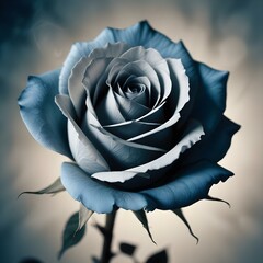 rose on blue