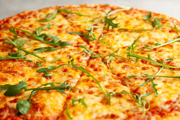 Pizza with arugula
